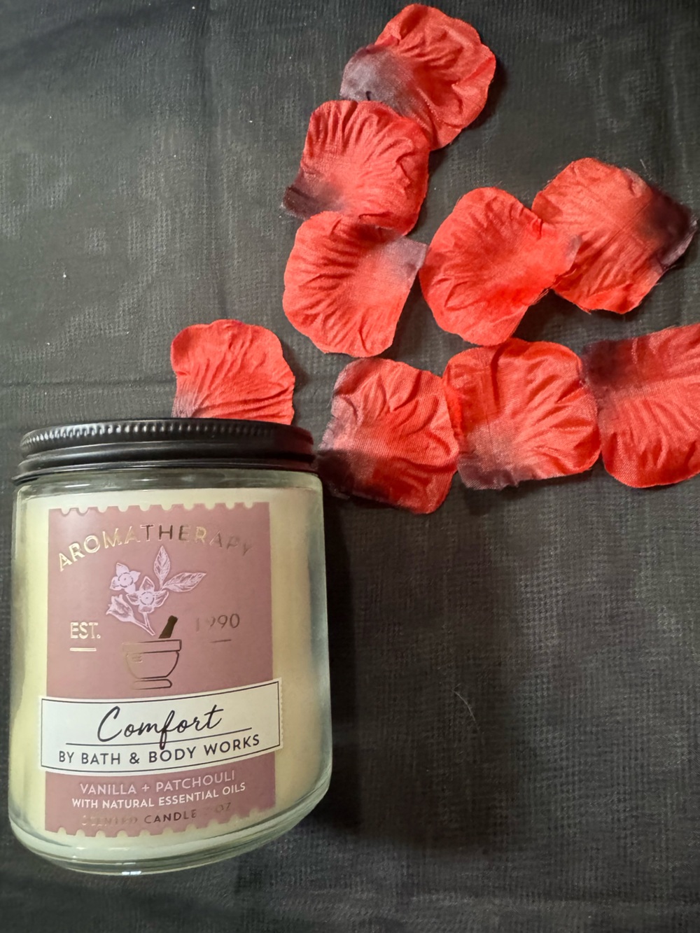 🕯️ Bath & Body Works Comfort Vanilla + Patchouli Aromatherapy Candle - NWT - 7oz